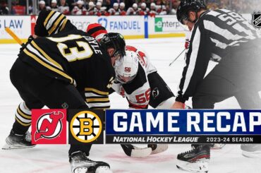 Devils @ Bruins 1/15 | NHL Highlights 2024