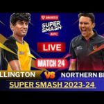 🔴Wellington vs Northern Brave 24th Match Live Super Smash || WEL vs NB Live Score & Commentary