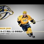 Roman Josi (#59) ● ALL 12 Goals 2016-17 Season + 6 Playoff Goals (HD)