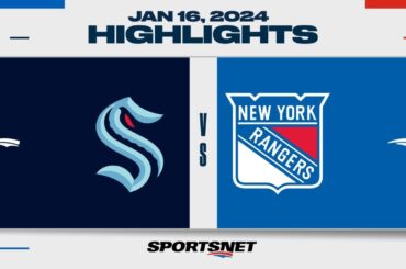 NHL Highlights | Kraken vs. Rangers - January 16, 2024