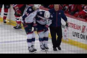 Serious Injury 🔴 Blue Jackets Zach Werenski Leg Injury After Collision Vs Devils | Werenski Injury