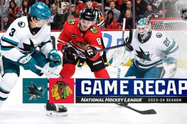 Sharks @ Blackhawks 1/16 | NHL Highlights 2024