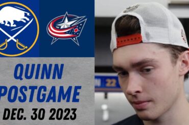 Jack Quinn Postgame Interview vs Columbus Blue Jackets (12/30/2023)