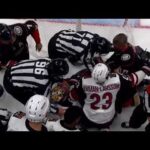 Corey Perry hits Louis Domingue, who retaliates with a takedown