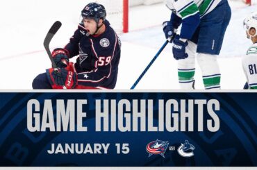 Blue Jackets Snap Canucks' 5 Game Winning Streak with 4-3 Shootout Win | Game Highlights (1/15/24)