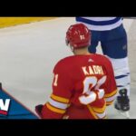 Nazem Kadri's Shot Gets Deflected Off Mark Giordano To Double Up Flames Lead
