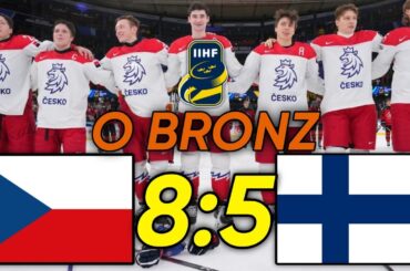 ČESKO vs FINSKO | 8:5 | O BRONZ Mistrovství světa juniorů U20 2024 | SESTŘIH