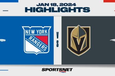 NHL Highlights | Rangers vs. Golden Knights - January 18, 2024