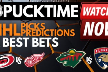 NHL Predictions, Picks & Odds | Red Wings vs Hurricanes | Wild vs Panthers | PuckTime Jan 19