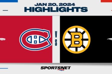 NHL Highlights | Canadiens vs. Bruins - January 20, 2024