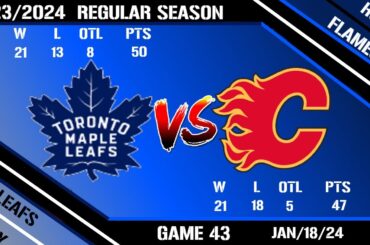 LIVE NHL Play By Play Commentary Toronto Maple Leafs @ Calgary Flames