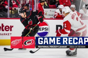 Red Wings @ Hurricanes 1/19 | NHL Highlights 2024