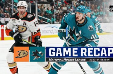 Ducks @ Sharks 1/20 | NHL Highlights 2024