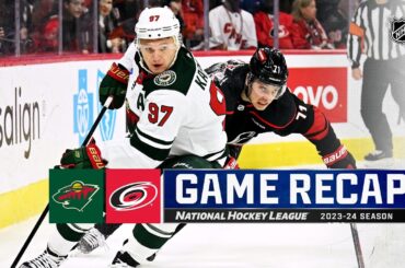 Wild @ Hurricanes 1/21 | NHL Highlights 2024