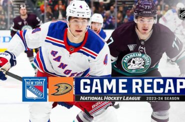 Rangers @ Ducks 1/21 | NHL Highlights 2024