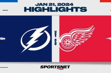 NHL Highlights | Lightning vs. Red Wings - January 21, 2024