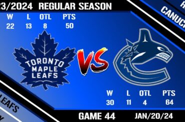 LIVE NHL Play By Play Commentary Toronto Maple Leafs @ Vancouver  Canucks