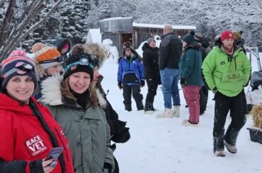 Nic Petit, Cody Strathe and Jessie Holmes: Chistochina Checkpoint First Teams 2024 Copper Basin 300