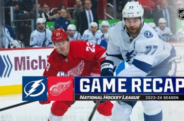 Lightning @ Red Wings 1/21 | NHL Highlights 2024