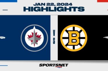 NHL Highlights | Jets vs. Bruins - January 22, 2024