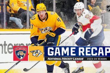 Panthers @ Predators 1/22 | NHL Highlights 2024