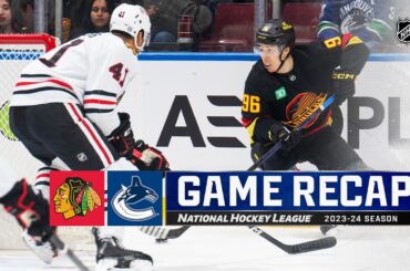 Blackhawks @ Canucks 1/22 | NHL Highlights 2024