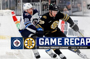 Jets @ Bruins 1/22 | NHL Highlights 2024