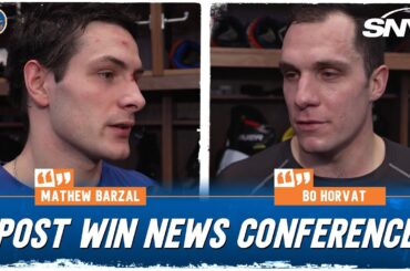 Mathew Barzal and Bo Horvat on new coach Patrick Roy after Islanders 3-2 OT win | SNY