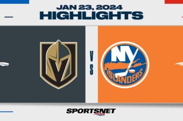 NHL Highlights | Golden Knights vs. Islanders - January 23, 2024