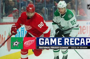 Stars @ Red Wings 1/23 | NHL Highlights 2024