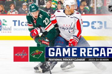 Capitals @ Wild 1/23 | NHL Highlights 2024