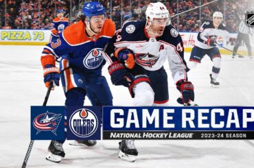 Blue Jackets @ Oilers 1/23 | NHL Highlights 2024