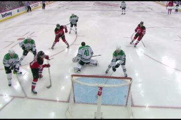 Michael McLeod’s Shot Is So Hard It Knocks Wedgewood’s Helmet Off! #NJDevils #TexasHockey