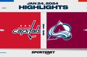 NHL Highlights | Capitals vs. Avalanche - January 24, 2024