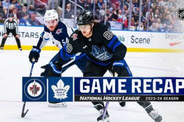 Jets @ Maple Leafs 1/24 | NHL Highlights 2024