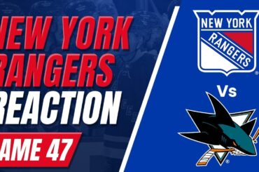 Ranger Fan Reaction Game 47┃NYR-2 SJS-3! ANOTHER BLOWN GAME HAHA!