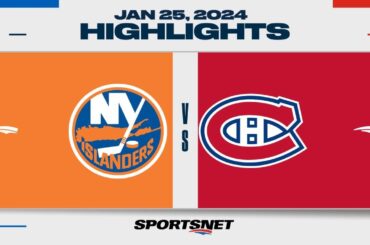 NHL Highlights | Islanders vs. Canadiens - January 25, 2024