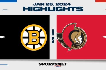 NHL Highlights | Bruins vs. Senators - January 25, 2024