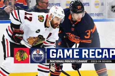 Blackhawks @ Oilers 1/25 | NHL Highlights 2024