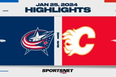 NHL Highlights | Blue Jackets vs. Flames - January 25, 2024