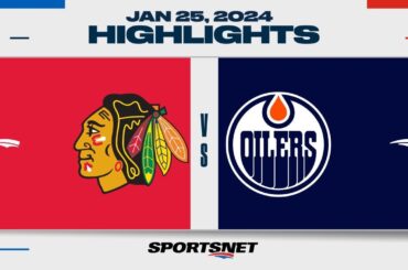 NHL Highlights | Blackhawks vs. Oilers - January 25, 2024