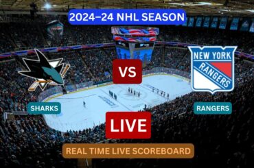 New York Rangers Vs San Jose Sharks LIVE Score UPDATE Today Hockey NHL Season Jan 23 2024