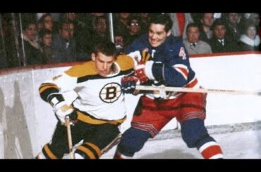 New York rangers vs Boston bruins in there original 6 in there bitter rivals