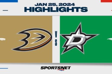 NHL Highlights | Ducks vs. Stars - January 25, 2024