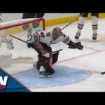 Blackhawks Concede A Wild Own Goal As The Puck Takes A Freak Bounce