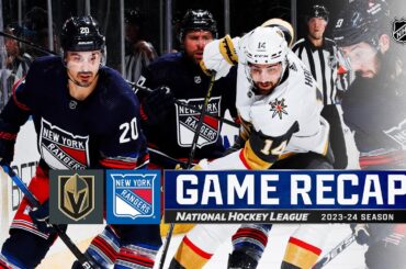 Golden Knights @ Rangers 1/26 | NHL Highlights 2024