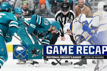 Sabres @ Sharks 1/27 | NHL Highlights 2024