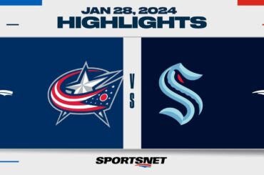 NHL Highlights | Blue Jackets vs. Kraken - January 28, 2024