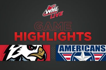 WHL Highlights: Winterhawks (3) at Americans (7) - October 22, 2022