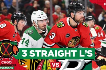 Seth Jones returns, Chicago Blackhawks come up short vs Dallas Stars | CHGO Blackhawks Postgame